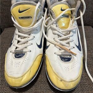 Nike White and Yellow Athletic Shoes